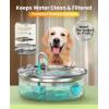 imageoneisall Dog Water Fountain for Large Dogs7L230oz18G Stainless Steel Dog Fountain Bowl Super Quiet with Triple FiltrationGreat for Large Dogs Cats and MultiPet HomeUpgraded PWF002 Dog Fountain 3Sets Filters