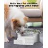 imageoneisall Dog Water Fountain for Large Dogs7L230oz18G Stainless Steel Dog Fountain Bowl Super Quiet with Triple FiltrationGreat for Large Dogs Cats and MultiPet Home8Set Filters for 7L Dog Fountain