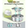 imageoneisall Dog Water Fountain for Large Dogs7L230oz18G Stainless Steel Dog Fountain Bowl Super Quiet with Triple FiltrationGreat for Large Dogs Cats and MultiPet HomePump for 7L Dog Fountain