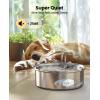 imageoneisall Dog Water Fountain for Large Dogs7L230oz18G Stainless Steel Dog Fountain Bowl Super Quiet with Triple FiltrationGreat for Large Dogs Cats and MultiPet HomePump for 7L Dog Fountain