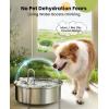 imageoneisall Dog Water Fountain for Large Dogs7L230oz18G Stainless Steel Dog Fountain Bowl Super Quiet with Triple FiltrationGreat for Large Dogs Cats and MultiPet HomePWF002 Dog Fountain 3 Sets Filters