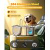 imageoneisall Dog Water Fountain for Large Dogs7L230oz18G Stainless Steel Dog Fountain Bowl Super Quiet with Triple FiltrationGreat for Large Dogs Cats and MultiPet HomeUpgraded PWF002 Dog Fountain 3Sets Filters