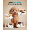 imageoneisall LED Light Dog Clippers for Grooming Cordless Dog Grooming Kit 4 in 1 2000mAh Dog Grooming Clippers Paw Trimmer Nail Grinder for Paw Nail Face Ears Legs BodyStorage Bag