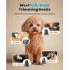 imageoneisall LED Light Dog Clippers for Grooming Cordless Dog Grooming Kit 4 in 1 2000mAh Dog Grooming Clippers Paw Trimmer Nail Grinder for Paw Nail Face Ears Legs BodyStandard