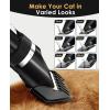 imageoneisall Quiet Cat Clippers for Matted ampamp Long Hair 2Speed Cordless Pet Shaver Grooming Kit for Cats Small Dogs ampamp Animals BlueBlack