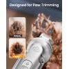 imageoneisall Small Dog Clippers and Paw Trimmer with Low Noise 4  in  1 Cordless Dog Grooming Kit with 3  Level Speed Clippers 7000 RPM for Grooming Thick Hair Waterproof Shaver for Dogs and CatsSilver