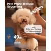 imageoneisall Small Dog Clippers and Paw Trimmer with Low Noise 4  in  1 Cordless Dog Grooming Kit with 3  Level Speed Clippers 7000 RPM for Grooming Thick Hair Waterproof Shaver for Dogs and CatsSilver