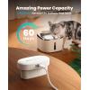 imageoneisall Wireless Cat Water Fountain 35L118oz Battery Operated Pet Drinking Fountain Stainless Steel Running Water Dispenser Fountains for Cats Cordless ampamp Rechargeable with Motion SensorPW04 White Fountain 3 Sets Filters