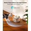 imageoneisall Wireless Cat Water Fountain 35L118oz Battery Operated Pet Drinking Fountain Stainless Steel Running Water Dispenser Fountains for Cats Cordless ampamp Rechargeable with Motion SensorPW04 White Fountain 3 Sets Filters