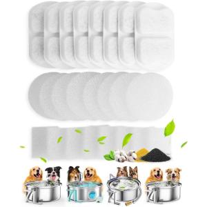 imageoneisall Dog Water Fountain for Large Dogs7L230oz18G Stainless Steel Dog Fountain Bowl Super Quiet with Triple FiltrationGreat for Large Dogs Cats and MultiPet Home8Set Filters for 7L Dog Fountain